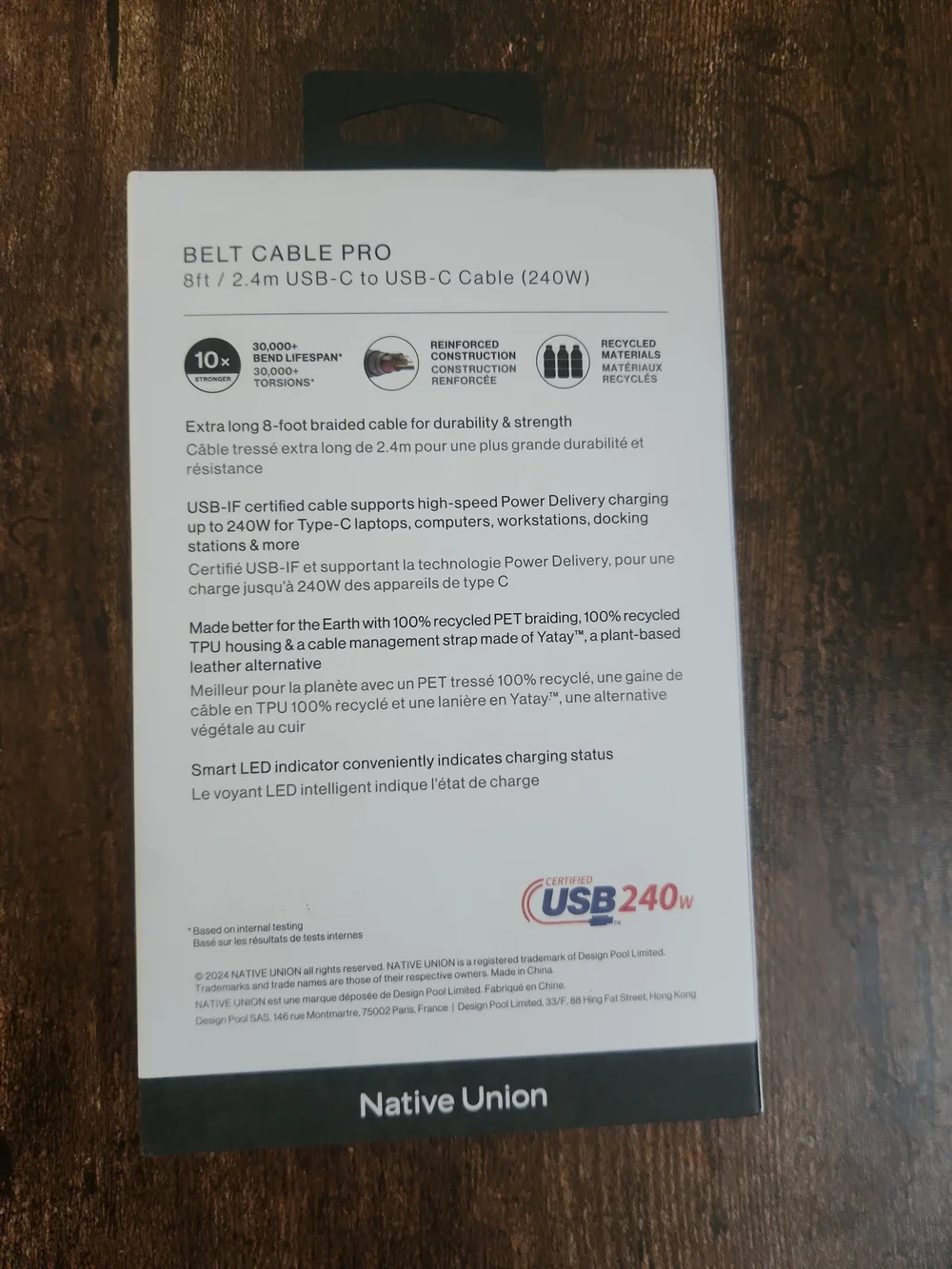 Native Union Belt Cable Pro USB-C Cable — Black